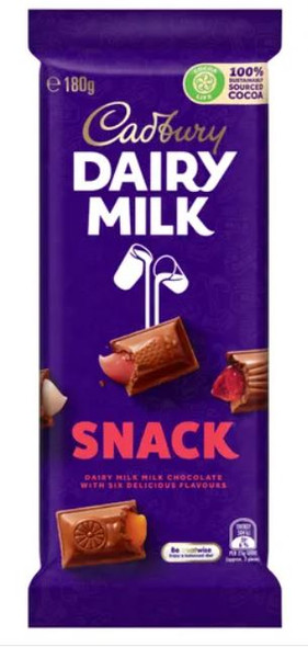 cadbury block snack 180g