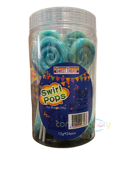 swirl pops blue sweet treats