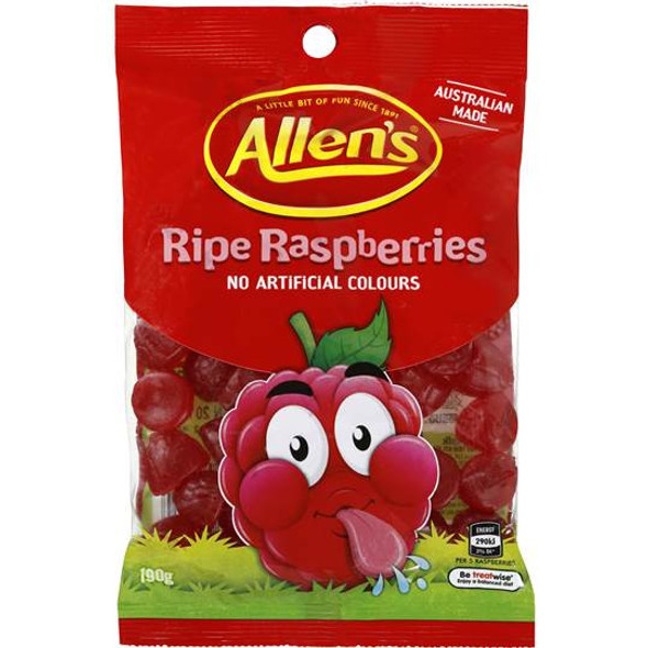 Allens Ripe Raspberries 190g