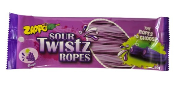 Zappo Sour Twistz Ropes Grape