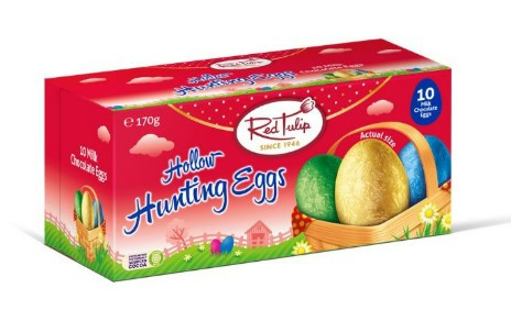 Red tulip Hollow easter eggs