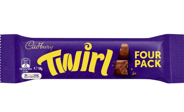Twirl 4 pack Cadbury chocolate