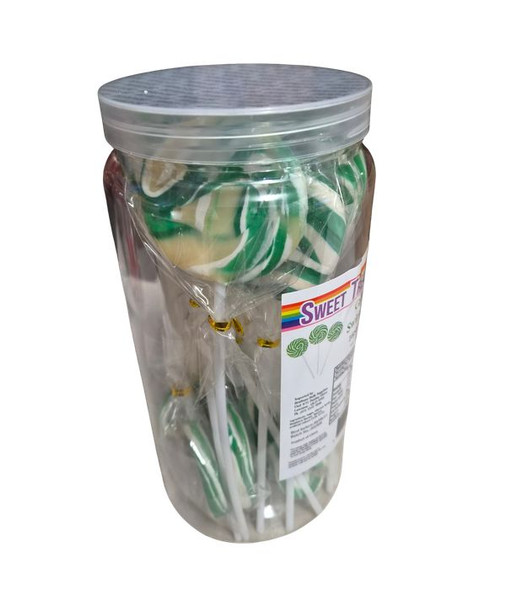 lollipop jar 16pc green