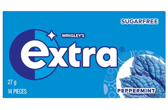 wrigleys sugar free chewing gum peppermint flavour