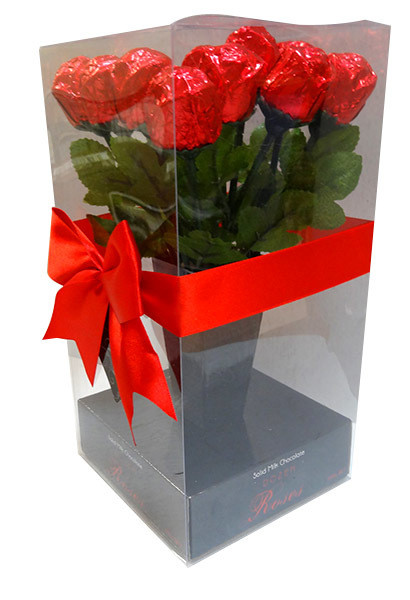 dozen red choc roses