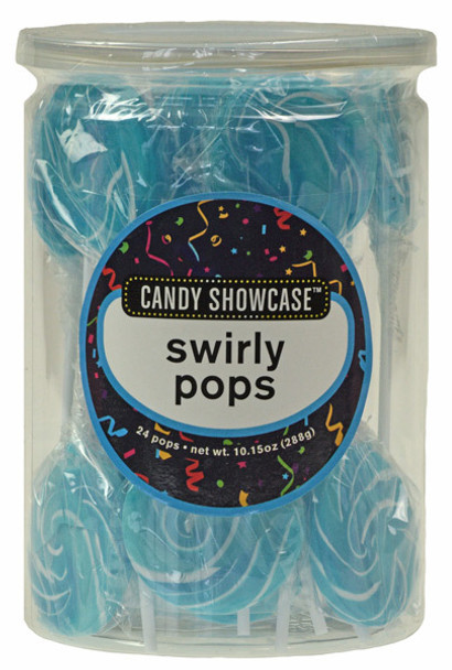 swirly pops blue 24 candy showcase

