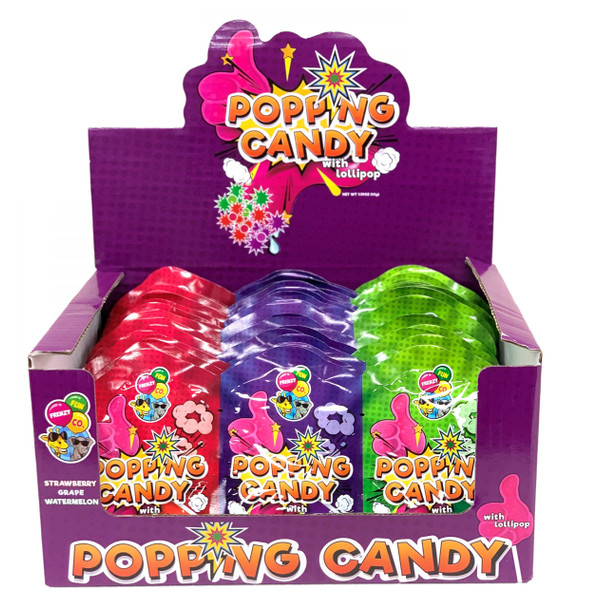 popping candy with lollipop