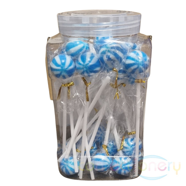 ball pops blue jar