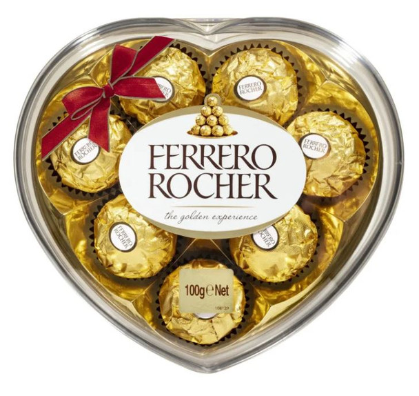 ferrero rocher heart 100g