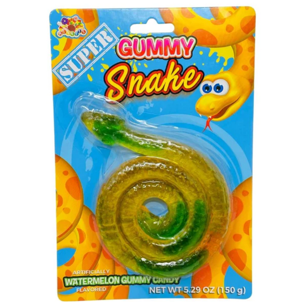 snake super gummy yellow green