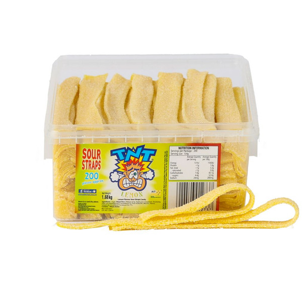 TNT Sour Straps Lemon 200 pieces