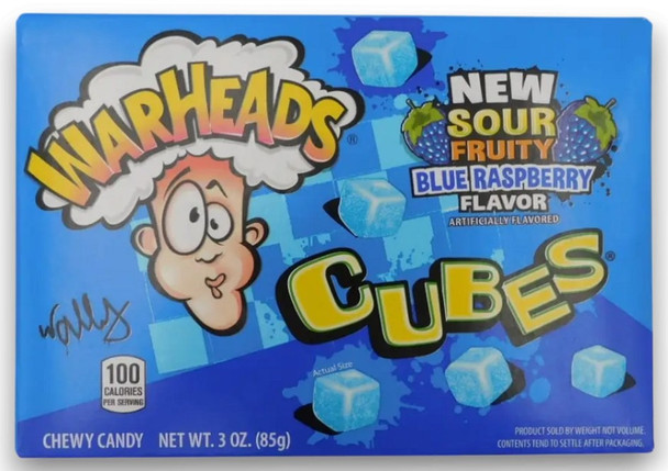 warhead blue raspberry cubes