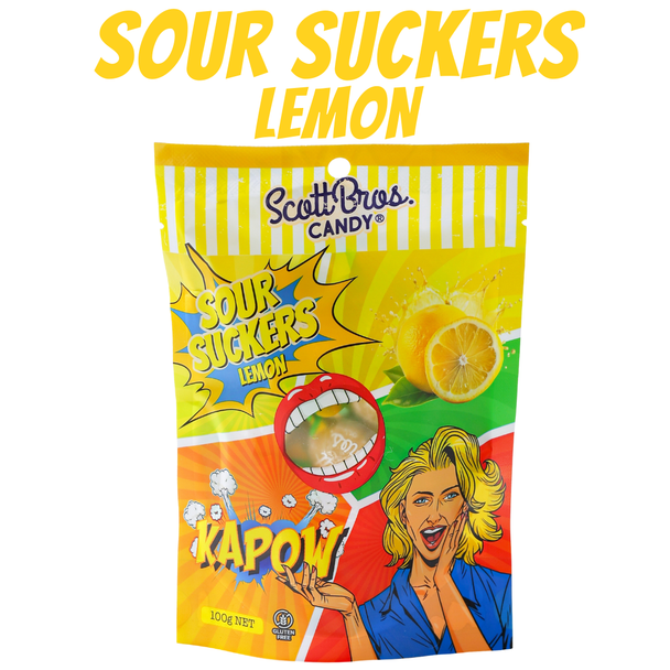 Sour Suckers Lemon 100g bag