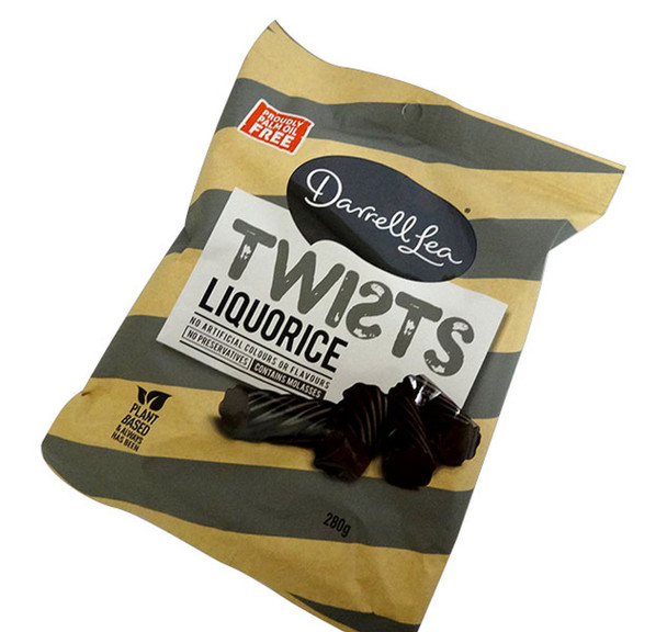 Darrell Lea black licorice twists 280g