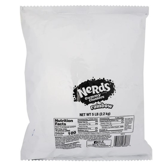 Nerds clusters rainbow bulk bag