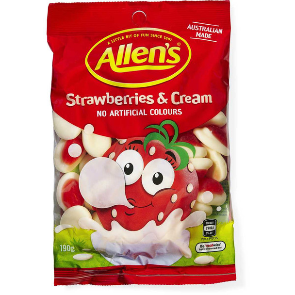 Allens Strawberries and Cream 190g