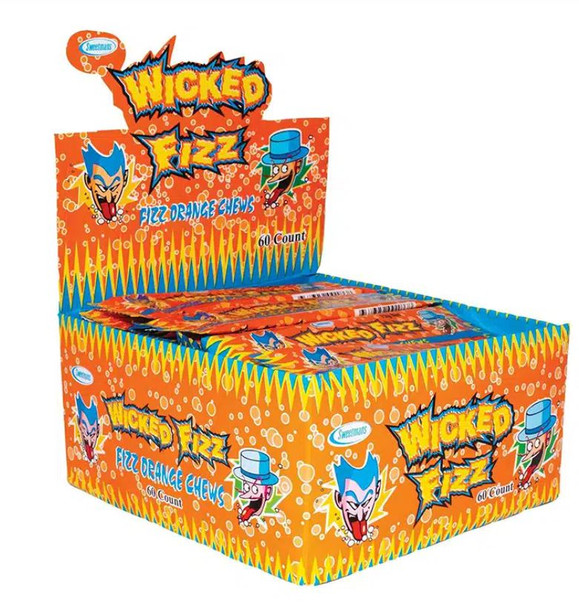 Wicked Fizz Orange Chews open box