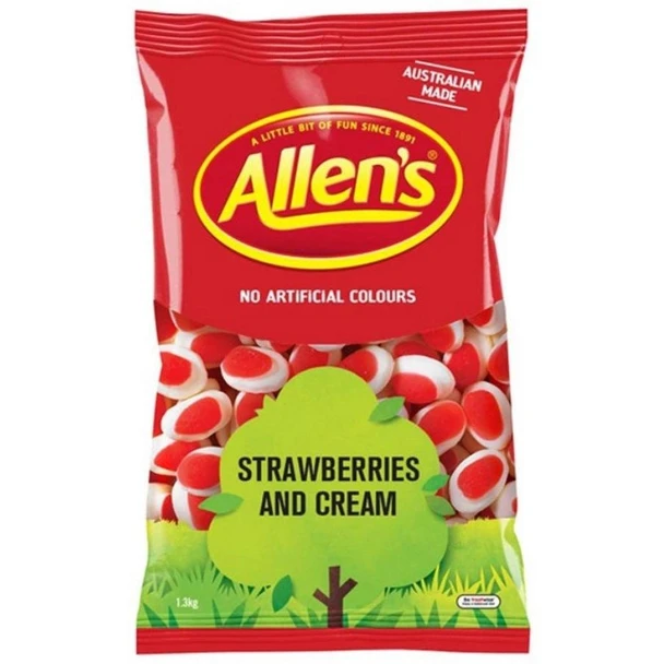 allens strawberries and cream 1.3kg