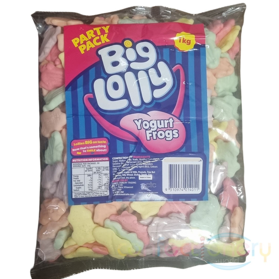 Yogurt Flavoured Tree Frogs 1kg Confectionery World