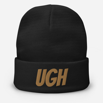 Ugh Beanie | Light Brown Embroidery