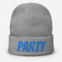 Party Beanie | Blue Embroidery