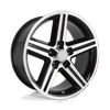 Performance Replicas PR148 16X8 GLOSS BLACK MACHINED 5X4.75 - 148B-68610