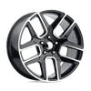 Performance Replicas PR192 22X10 GLOSS BLACK MACHINED 5X5.5 - 192BM-2218525