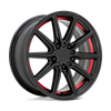 Ruff THROTTLE 17X7.5 GLOSS BLACK W/ MACHINED RED INNER LIP 5X112/120 - 1775RDT385D20R76