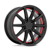 Ruff THROTTLE 18X8 GLOSS BLACK W/ MACHINED RED INNER LIP 5X100/4.5 - 1880RDT385D04R72