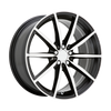 Ruff BURNOUT 18X8 GLOSS BLACK W/ MACHINED FACE 5X100/4.5 - 1880RFB385D04F72