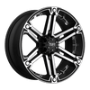 Tuff T01 15X8 FLAT BLACK W/ MACHINED FACE 5X5.0 - 1580T01-35127F78