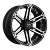 Tuff T01 17X8 FLAT BLACK W/ MACHINED FACE 6X5.5 - 1780T01006140F08C