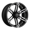 Tuff T01 17X8 FLAT BLACK W/ MACHINED FACE 5X4.5/5.0 - 1780T01105D47F78C