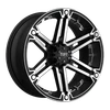 Tuff T01 18X9 FLAT BLACK W/ MACHINED FACE 6X5.5 - 1890T01256140F06C