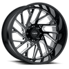 Tuff T4B 26X14 GLOSS BLACK W/ MILLED SPOKES 5X5.0 - 2614T4B-25127B71R