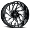 Tuff T4B 26X14 GLOSS BLACK W/ MILLED SPOKES 6X5.5 - 2614T4B-26140B12R