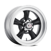American Racing Vintage VN105 TORQ THRUST D 15X6 SATIN BLACK MACHINED LIP 5X4.75 - VN1055661B