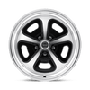 American Racing Vintage VN501 500 MONO CAST 17X7 GLOSS BLACK MACHINED 5X4.75 - VN50177034500