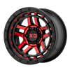 XD XD140 RECON 17X9 GLOSS BLACK MACHINED WITH RED TINT 5X5.0 - XD14079050912N