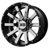 XD XD200 HEIST 20X10 CHROME CENTER GLOSS BLACK MILLED LIP 6X135 - XD200-20106318NCB