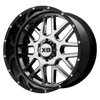 XD XD201 GRENADE 20X12 CHROME CENTER GLOSS BLACK MILLED LIP 8X180 - XD201-20128844NCB