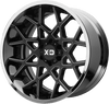 XD XD203 CHOPSTIX 22X12 GLOSS BLACK MILLED CENTER CHROME LIP 8X170 - XD203-22128744NBC