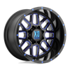 XD XD820 GRENADE 20X9 SATIN  BLACK MILLED WITH BLUE CLEAR COAT 6X135 - XD82029063918BC
