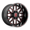 XD XD820 GRENADE 20X9 SATIN  BLACK MILLED WITH RED CLEAR COAT 6X135 - XD82029063918RC
