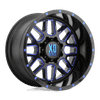 XD XD820 GRENADE 20X9 SATIN  BLACK MILLED WITH BLUE CLEAR COAT 6X5.5 - XD82029068900BC
