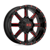 XD XD838 MAMMOTH 20X10 GLOSS BLACK MILLED WITH RED TINT CLEAR COAT 8X170 - XD83821087918N