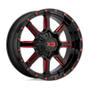 XD XD838 MAMMOTH 20X12 GLOSS BLACK MILLED WITH RED TINT CLEAR COAT 5X5.0/5.5 - XD83821235944N