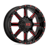 XD XD838 MAMMOTH 20X12 GLOSS BLACK MILLED WITH RED TINT CLEAR COAT 8X6.5 - XD83821280944N