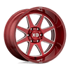 XD XD844 PIKE 22X10 BRUSHED RED WITH MILLED ACCENT 8X180 - XD84422088918N