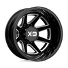 XD XD845 PIKE DUALLY 22X8.25 GLOSS BLACK MILLED - REAR 8X6.5 - XD845282903240N